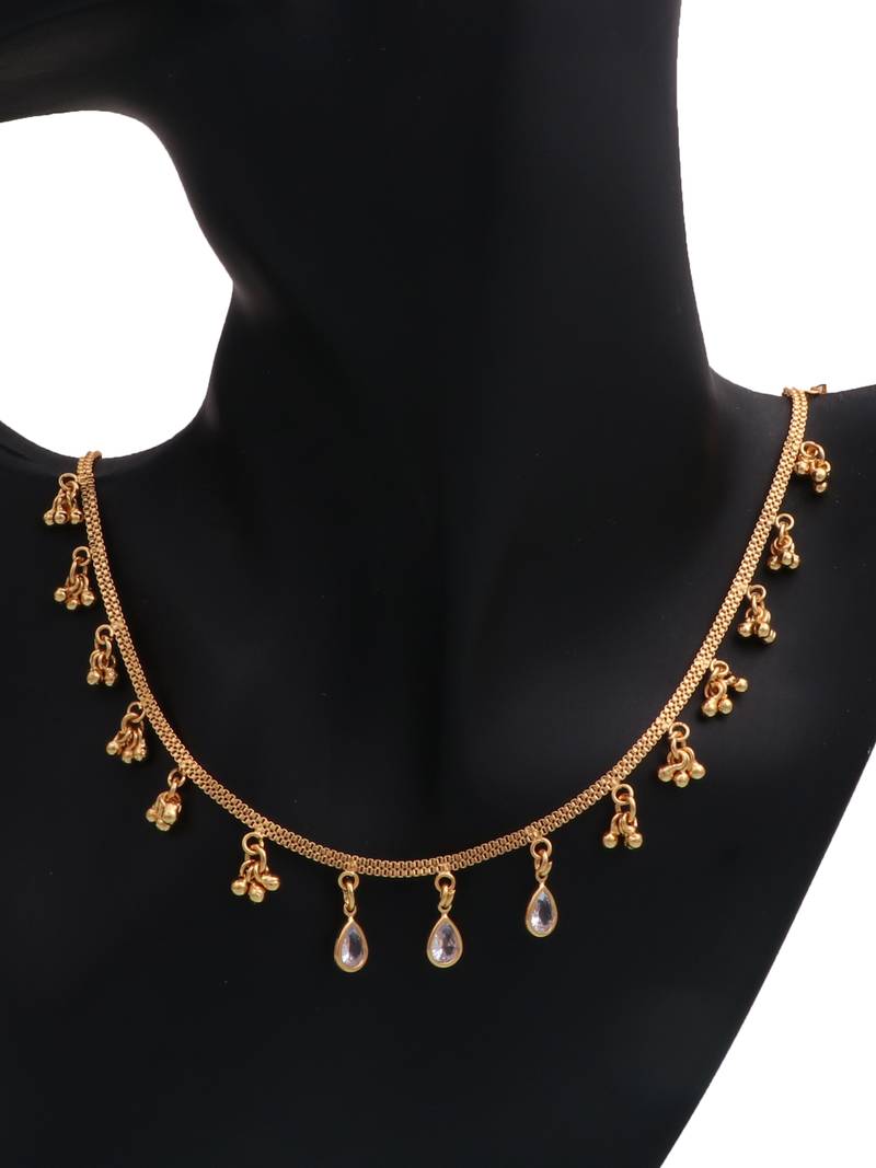 Delicat fancy gold necklace chain for woman and girl