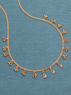 gold plated crystal drop charm necklace for women 3