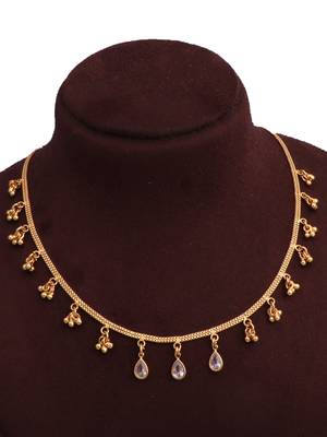 gold plated crystal drop charm necklace for women 4
