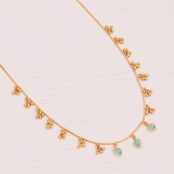 gold plated mint heart charm necklace for women 1