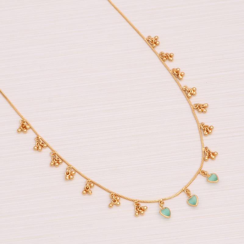 Delicat fancy gold necklace chain for woman and girl