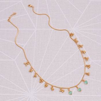 gold plated mint heart charm necklace for women 2