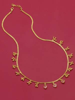 gold plated heart charm necklace for women 1