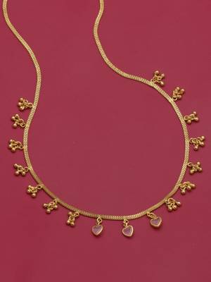 gold plated heart charm necklace for women 2