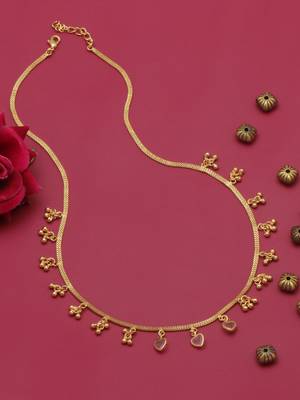 gold plated heart charm necklace for women 3
