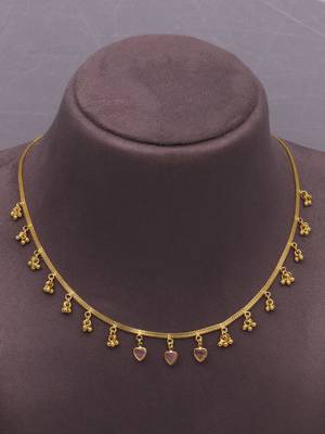 gold plated heart charm necklace for women 4