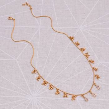 gold plated pearl drop charm necklace for women 2