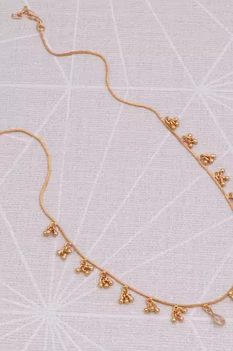 gold plated pearl drop charm necklace for women