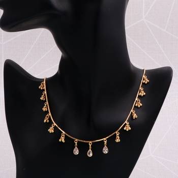 gold plated pearl drop charm necklace for women 3