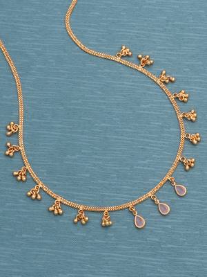 gold plated teardrop charm necklace for women 3