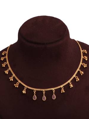 gold plated teardrop charm necklace for women 4