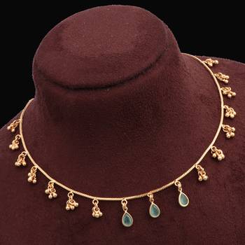 gold plated beaded charm necklace for women 4