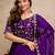 Purple chinon heavy thread embroidery work kurta with dupatta