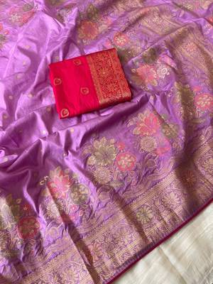 magenta meenakari zari woven dola silk saree 2