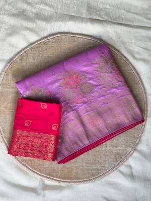 magenta meenakari zari woven dola silk saree 3