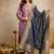 Pink vatican heavy thread embroidery work kurta pant set