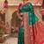 Red rama banarasi silk saree with blouse piece.