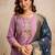 Pink vatican heavy thread embroidery work kurta pant set