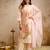 Cream soft assam printed kurta pant set