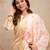 Cream soft assam printed kurta pant set