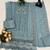 Blue chiffon semi stitched suit with embroidery & crystal khatli work