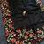 Black Color  floral embroidery Work Silk Saree