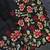 Black Color  floral embroidery Work Silk Saree