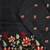 Black Color  floral embroidery Work Silk Saree