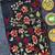 Black Color  floral embroidery Work Silk Saree