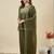 Mehendi crunchy silk heavy thread embroidery work kurta palazzo set