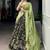 Alluring Black Kalamkari Printed Silk Festive Wear Half Saree Lehenga