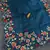 Blue Color  floral embroidery Work art silk saree
