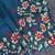 Blue Color  floral embroidery Work Silk Saree