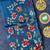 Blue Color  floral embroidery Work Silk Saree