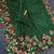 Green Color  floral embroidery Work Silk Saree