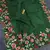 Green Color  floral embroidery Work art silk saree