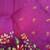 Magenta Color  floral embroidery Work Silk Saree