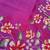 Magenta Color  floral embroidery Work Silk Saree