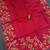 Red Color  floral embroidery Work Silk Saree