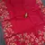 Red Color  floral embroidery Work art silk saree
