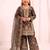 Girls heavy embroidery ethnic kurta and palazzo set with net dupatta