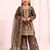 Girls heavy embroidery ethnic kurta and palazzo set with net dupatta