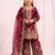 Girls heavy embroidery ethnic kurta and palazzo set with net dupatta