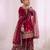 Girls heavy embroidery ethnic kurta and palazzo set with net dupatta