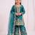 Girls heavy embroidery ethnic kurta and palazzo set with net dupatta