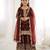 Girls heavy embroidery ethnic kurta and palazzo set with net dupatta