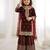 Girls heavy embroidery ethnic kurta and palazzo set with net dupatta