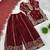 Girls heavy embroidery ethnic kurta and palazzo set with net dupatta