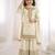 Girls heavy embroidery ethnic kurta and palazzo set with net dupatta