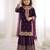 Girls heavy embroidery ethnic kurta and palazzo set with net dupatta